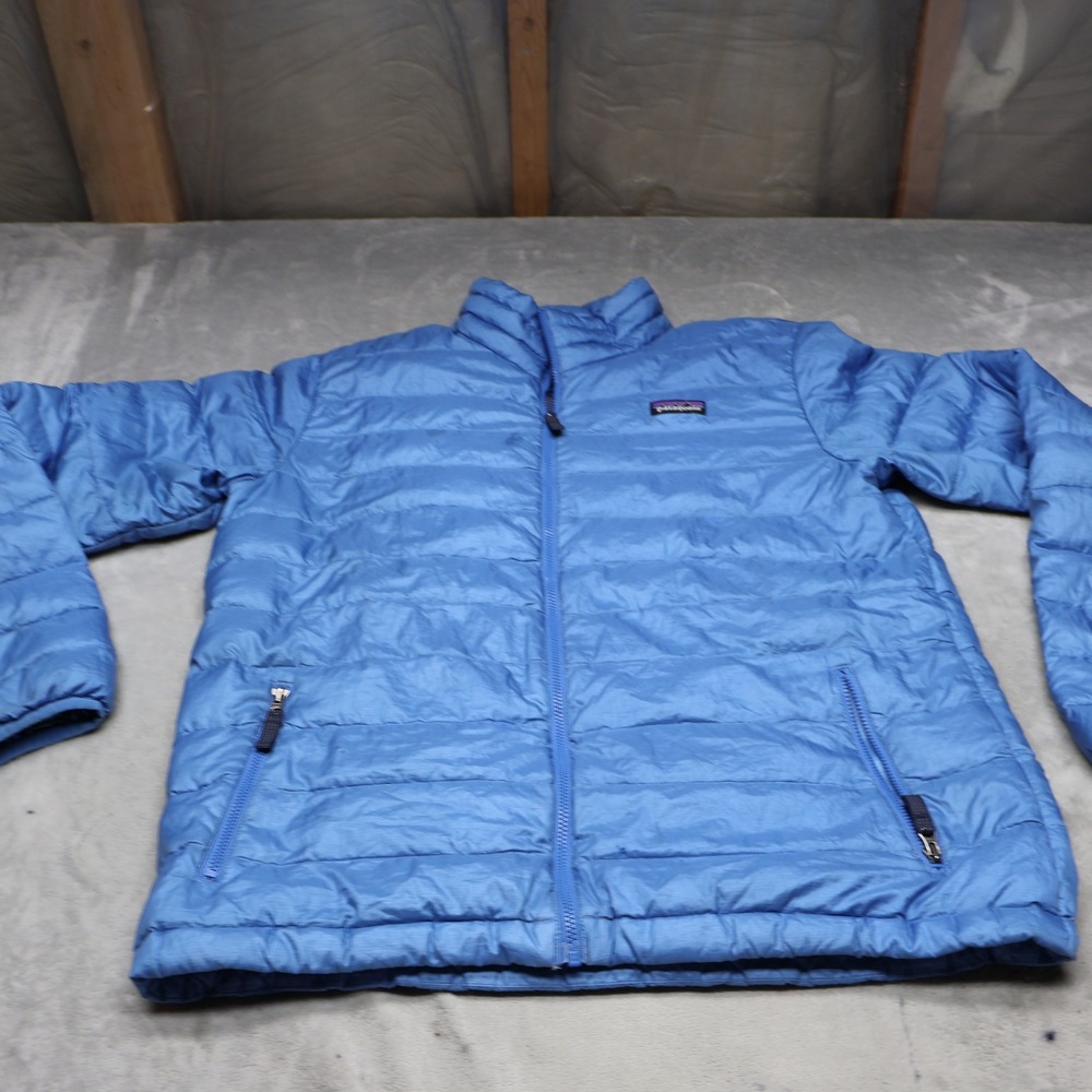 Patagonia Down Sweater Kids XXL 19-18 Blue Light Insulated Pack Quilted Puffer
